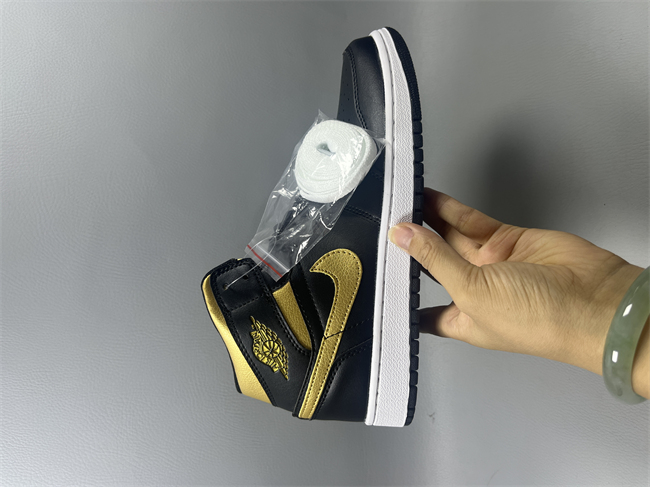 Men's Running Weapon Air Jordan 1 Black/Gold Shoes 0658 Men's Running Weapon Air Jordan 1 Black/Gold Shoes 0658
